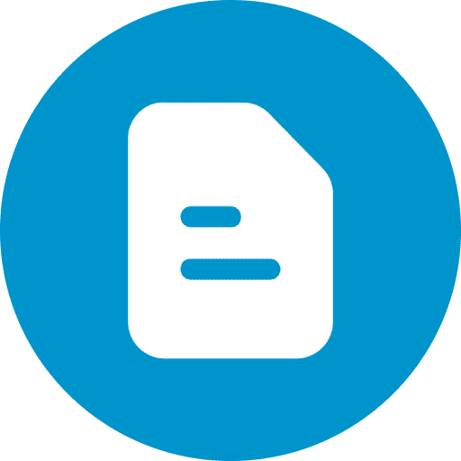 Document icon on blue background
