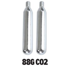 88g CO2 tanks, metal finish