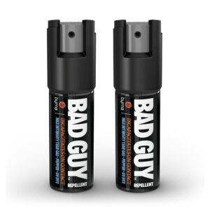 Two black pepper spray cans