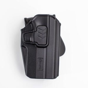Plastic firearm holster close-up