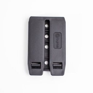 Plastic belt clip on white background