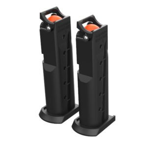 Two black magazines for airsoft guns