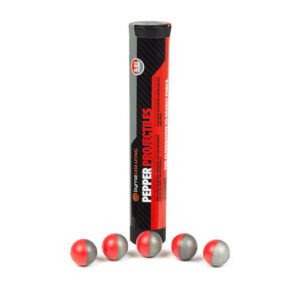Self-defense pepper balls in packaging