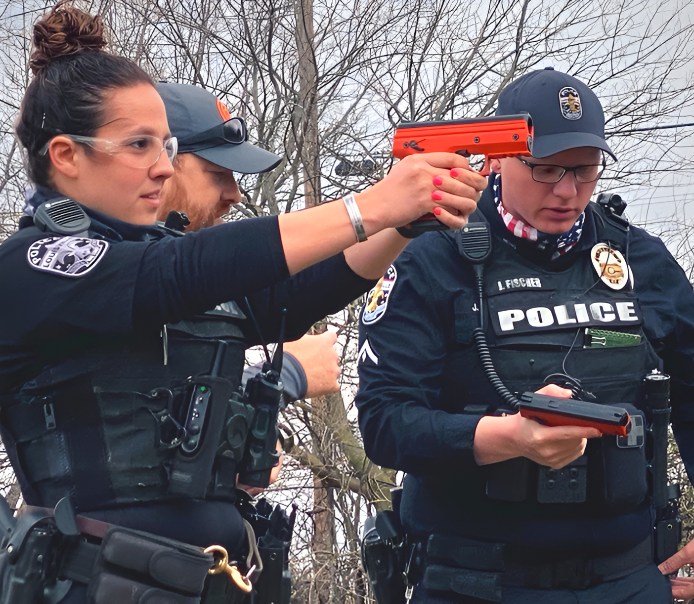 Law enforcement training with simulation firearms